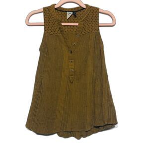 Akemi + Kin Marais Swing Top/Tunic - moss/mustard - 100% Cotton - Size 2
